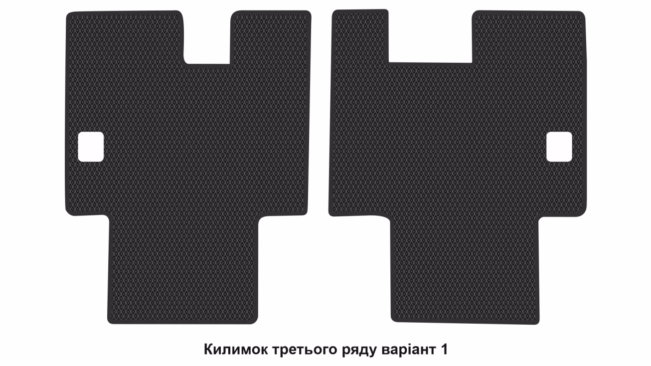 Interior mats for the Volkswagen Caddy (SB) 2020-… IV generation EU Minivan 4-door 7-seater Long - Фото 3