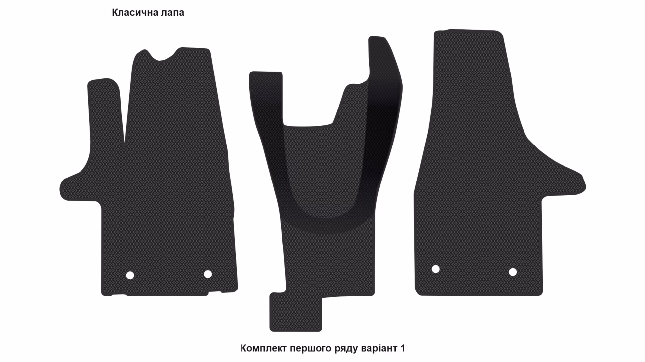 Interior mats for the Volkswagen T6 Caravelle 2015-2022 VI generation EU VAN 4-door Long - Фото 2