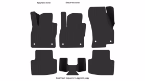 Interior mats for the Volkswagen Passat B8 Alltrack 2014-2023 VIII generation EU Universal AWD - Фото 3