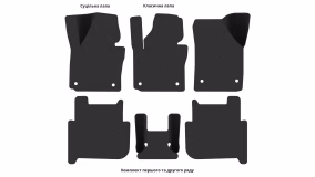 Interior mats for the Volkswagen Touran 1T 2003-2015 I generation EU Minivan 7-seater - Фото 7