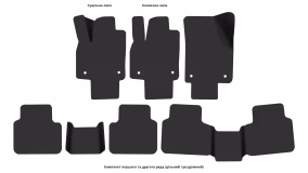 Interior mats for the Volkswagen Atlas Cross Sport 2018-2025 I generation US Crossover - Фото 3