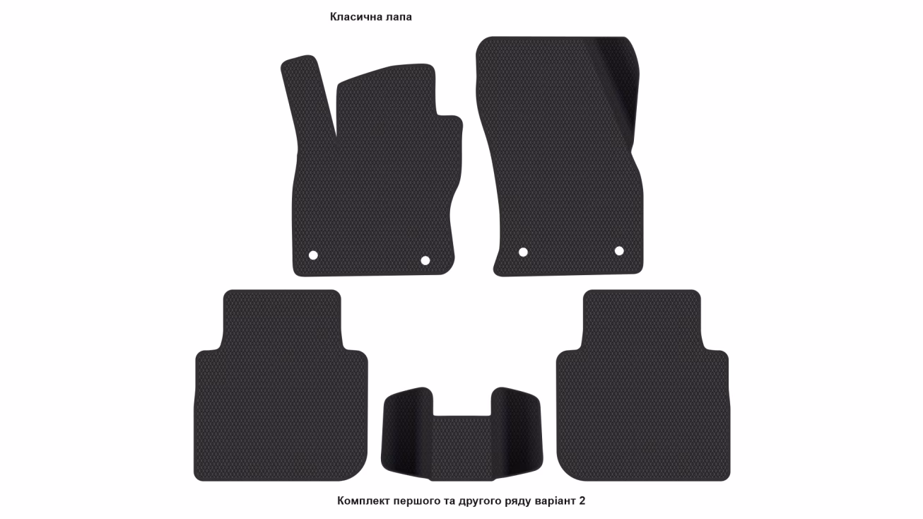 Interior mats for the Volkswagen Tiguan Allspace 2016-2024 II generation US Crossover - Фото 3