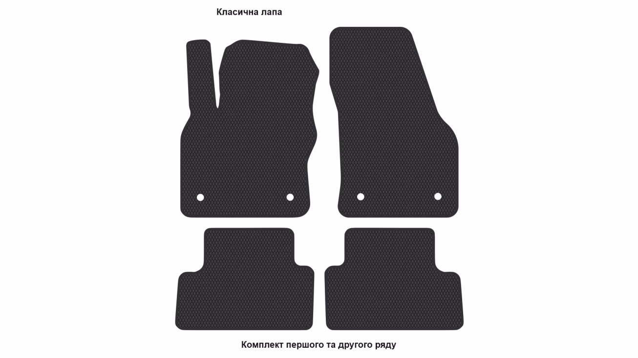 Interior mats for the Volkswagen T-Roc 2020-2025 I generation EU Cabriolet 3-door - Фото 2