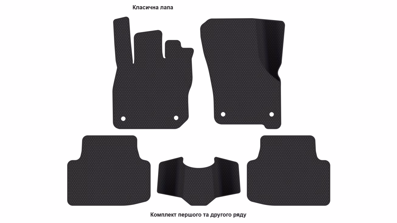 Interior mats for the Volkswagen Golf Mk8 2019-… VIII generation EU Universal Hybrid (MHEV) - Фото 2