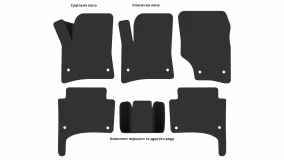 Interior mats for the Volkswagen Touareg (7L) 2006-2010 I generation EU Crossover restyling - Фото 4