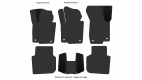 Interior mats for the Volkswagen Passat NMS 2011-2015 I generation US Sedan pre-restyling - Фото 2