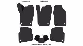 Interior mats for the Volkswagen Polo (IV) 2001-2009 IV generation EU Hatchback 5-door - Фото 3