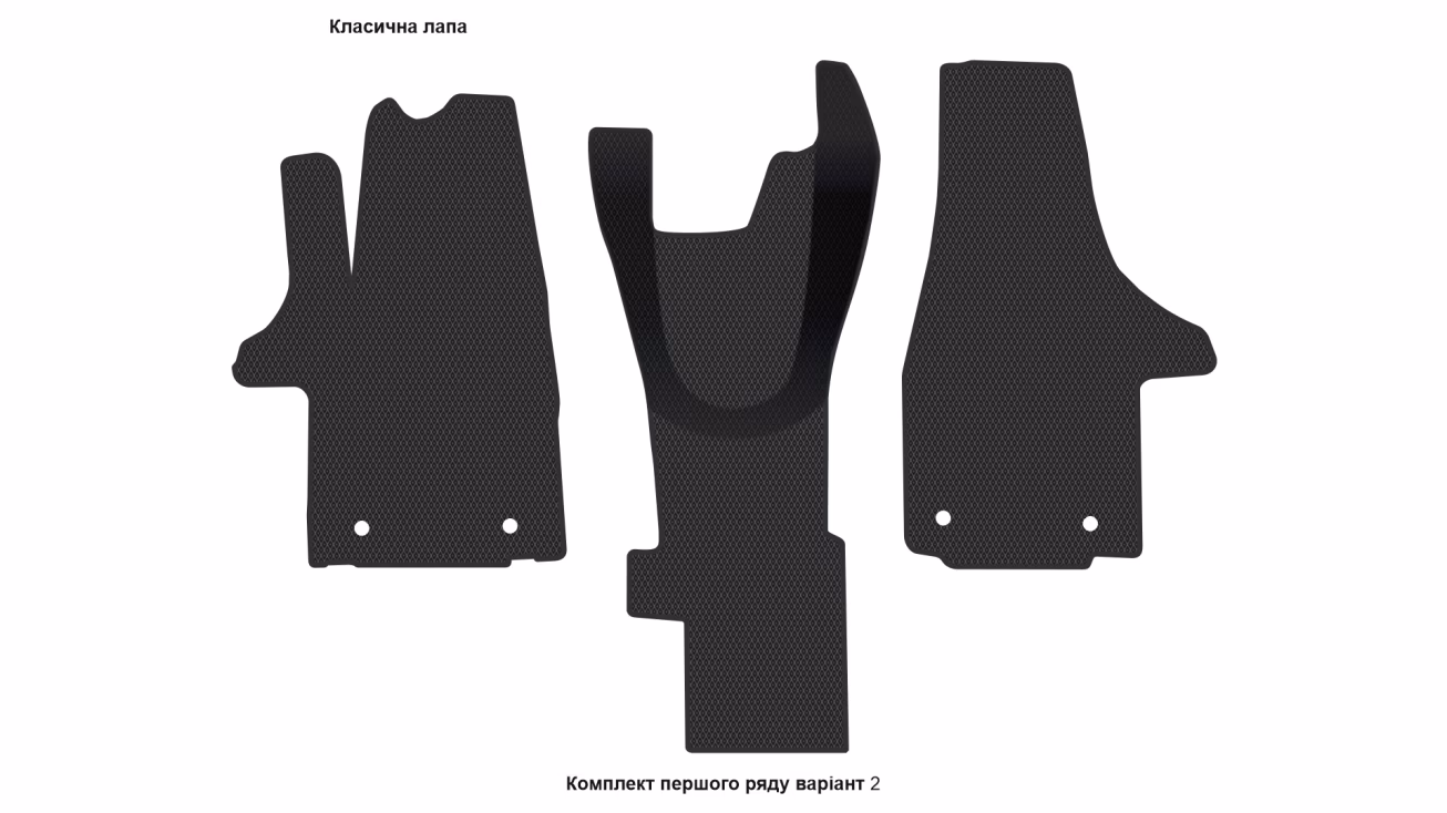 Interior mats for the Volkswagen T6 Caravelle 2015-2022 VI generation EU VAN 5-door - Фото 3