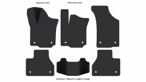 Interior mats for the Volkswagen Phaeton 2002-2016 I generation EU Sedan Short - Фото 3