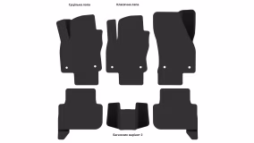 Interior mats for the Volkswagen Tiguan Mk2 2016-2020 II generation EU Crossover pre-restyling 5-seater - Фото 4