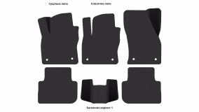 Interior mats for the Volkswagen Tiguan Mk2 2016-2020 II generation EU Crossover pre-restyling 5-seater - Фото 5