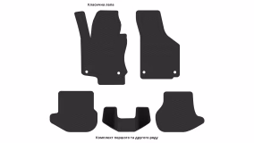 Interior mats for the Volkswagen Eos 2006-2015 I generation US Cabriolet - Фото 2