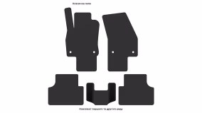 Interior mats for the Volkswagen Golf Sportsvan 2014-… VII generation EU Minivan - Фото 2