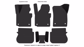 Interior mats for the Volkswagen Caddy (2K) MAXI 2015-2020 III generation EU Minivan restyling 7-seater - Фото 6