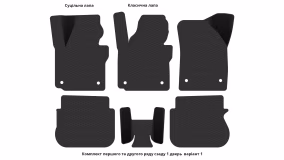 Interior mats for the Volkswagen Caddy (2K) MAXI 2015-2020 III generation EU Minivan restyling 7-seater - Фото 7
