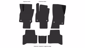 Interior mats for the Volkswagen Touran 5T 2015-… II generation EU Minivan 5-seater - Фото 3