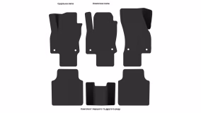 Interior mats for the Volkswagen Tiguan Allspace 2016-2024 II generation US Crossover 7-seater - Фото 7