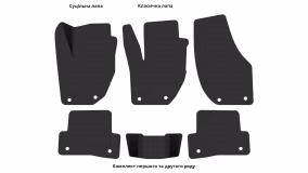 Interior mats for the Volvo V40 (Cross Country) 2012-2016 I generation EU Hatchback pre-restyling - Фото 3