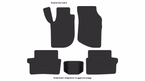 Interior mats for the Volvo 960 1990-1998 I generation EU Sedan - Фото 3