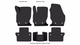 Interior mats for the Volvo V70 P24 2007-2016 III generation EU Universal - Фото 3