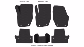 Interior mats for the Volvo V60 2010-2017 I generation US Universal - Фото 3
