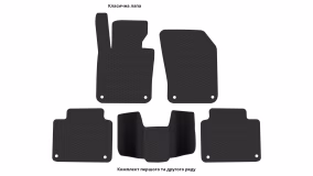 Interior mats for the Volvo V90 Cross Country 2016-2024 II generation EU Universal - Фото 2