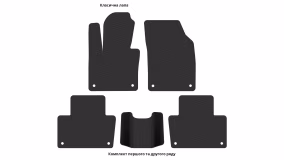 Interior mats for the Volvo XC90 2019-… II generation EU Crossover restyling 7-seater - Фото 2