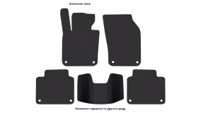 Interior mats for the Volvo V90 Cross Country 2016-2024 II generation EU Universal Hybrid - Фото 3