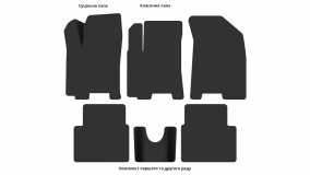 Interior mats for the ZAZ Vida 2012-2017 I generation EU Hatchback - Фото 4