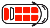Three rows and a trunk